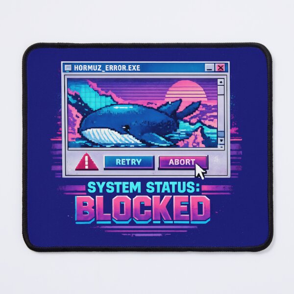 Item preview, System Status Blocked Geopolitical Satire Vaporwave Aesthetic designed and sold by SplashTastic.