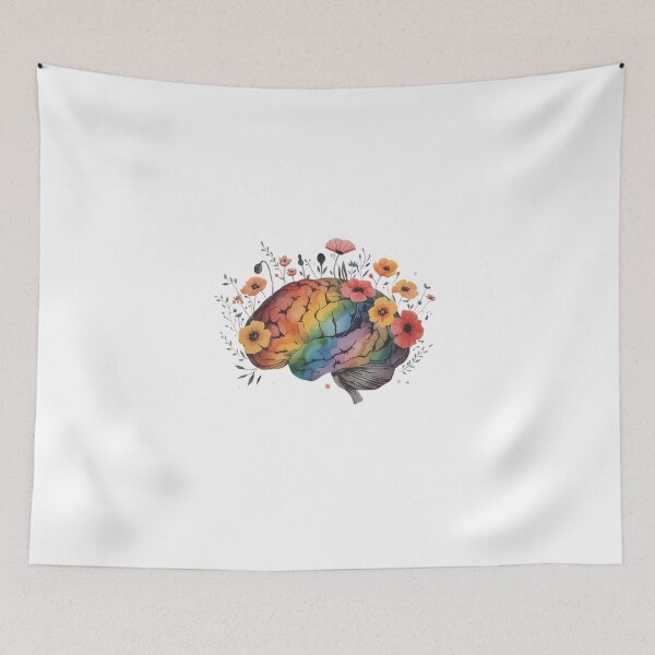 Item preview, Brain made of flowers designed and sold by uunaa.