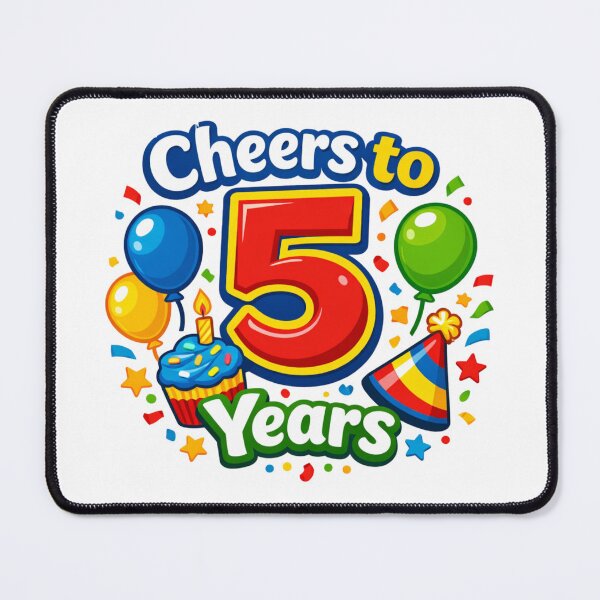 Item preview, Cheers to 5 Years – Funny 5th Birthday / Anniversary Celebration Design designed and sold by rushaib.
