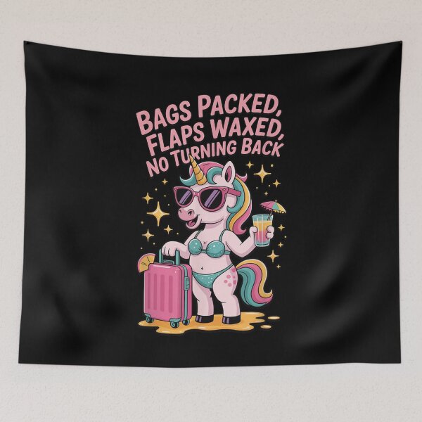 Item preview, Bags Packed Flaps Waxed No Turning Back Funny Vacation Unicorn Summer Holiday designed and sold by Clyrexor.