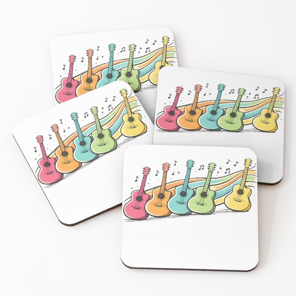 Item preview, Colorful Guitar Floral Design Groovy Music designed and sold by INKPOPTOURI.