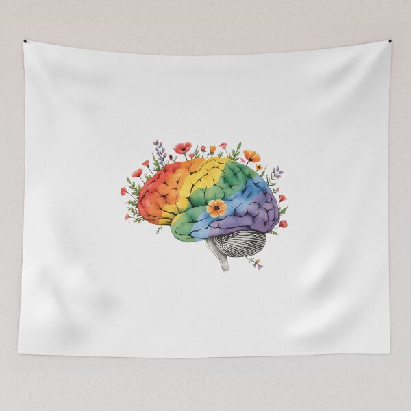 Item preview, Brain made of flowers designed and sold by uunaa.