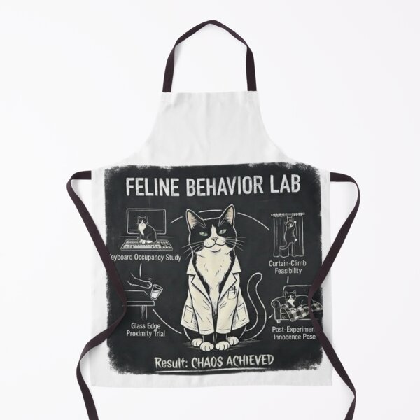 Item preview, Feline Behavior Lab Funny Cat Scientist Vintage Cat Chaos Design designed and sold by Pickles & Co..
