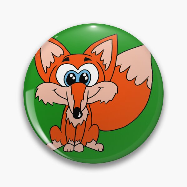 Item preview, Cute Kawaii Orange Fox with Big Blue Eyes designed and sold by CozyCritters8.