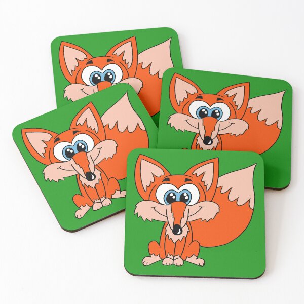 Item preview, Cute Kawaii Orange Fox with Big Blue Eyes designed and sold by CozyCritters8.