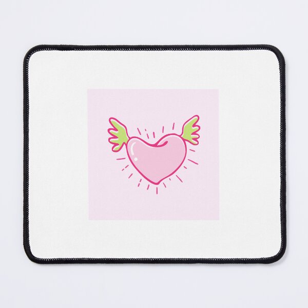 Item preview, Soft Pink Winged Heart - Pastel Aesthetic Doodle designed and sold by lalit0767.