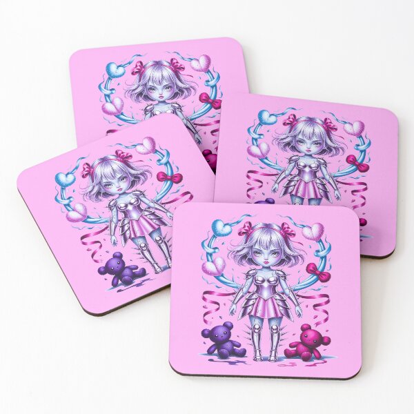 Item preview, Kawaii Gothic Armor Doll With Hearts And Teddies designed and sold by Amanda's Factory.