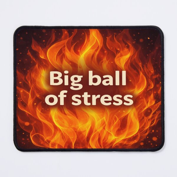 Item preview, Big Ball of Stress Funny Relatable Quote Fire Aesthetic Design designed and sold by SSVSTICKERS.