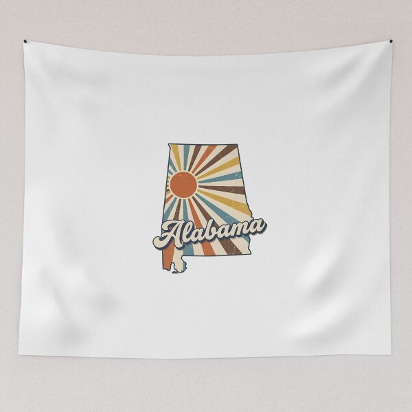 Item preview, Alabama Retro Sunset State Silhouette – Vintage Distressed Design designed and sold by Paper Drip.