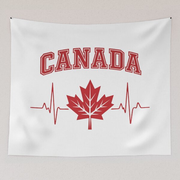 Item preview, Canada Maple Leaf Beating Heart EKG designed and sold by DESTINATIONS DECAL.