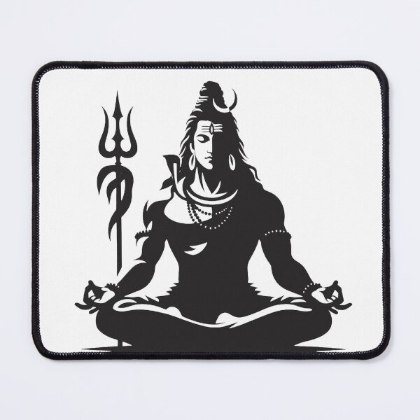 Item preview, English: Meditating Lord Shiva - Yoga and Spiritual Zen Art ​Français: Seigneur Shiva en Méditation - Art Spirituel et Yoga designed and sold by  Multi creative .