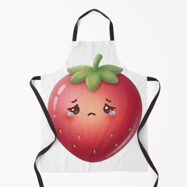 Item preview, Crying Strawberry Kawaii Sticker – Soft Emotional Cute Fruit Aesthetic designed and sold by Dakochaaan.