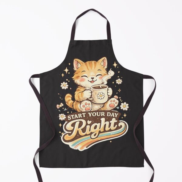 Item preview, Start Your Day Right Cute Cat. designed and sold by Nika Art Studio.