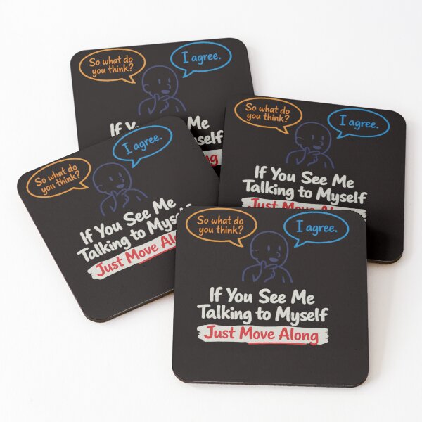 Item preview, Funny Talking to Myself Quote – Introvert Humor Speech Bubble Design designed and sold by FrameFlow.