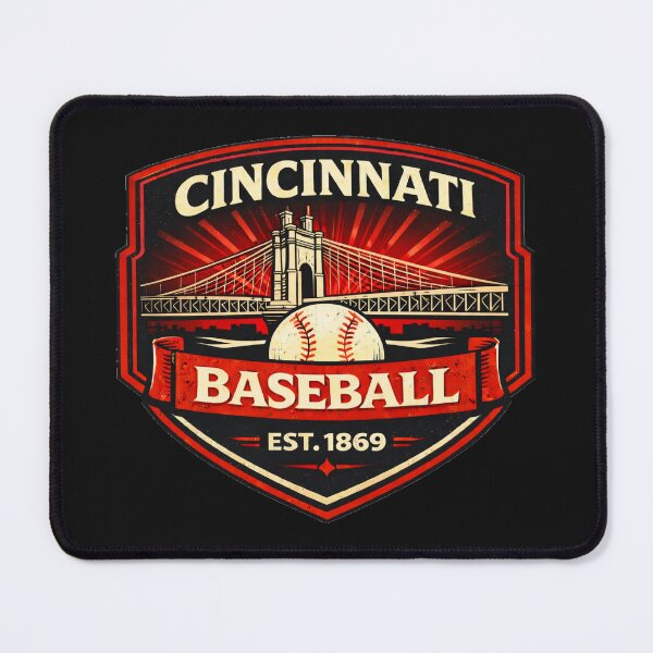 Item preview, Cincinnati Baseball Vintage Bridge Retro Distressed Design designed and sold by GhostDawgs.