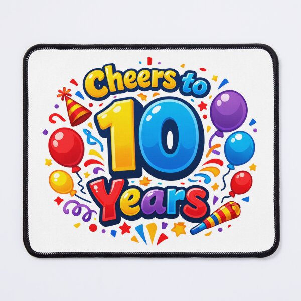 Item preview, Cheers to 10 Years – Funny 10th Birthday / Anniversary Celebration Design designed and sold by rushaib.