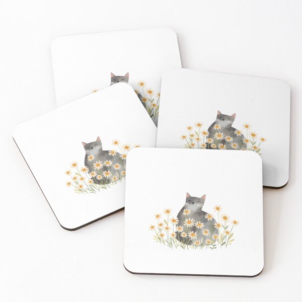 Item preview,  Cat in daisies designed and sold by uunaa.