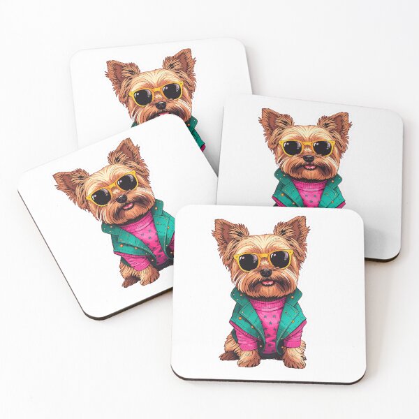 Item preview, Yorkie dog drawn cartoon fashion sticker designed and sold by TanyaLovus.