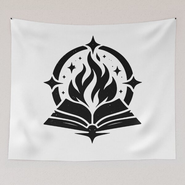 Item preview, Magic Knowledge Flame – Mystical Book Symbol | Fantasy Wisdom Emblem designed and sold by MonkeyVibe.
