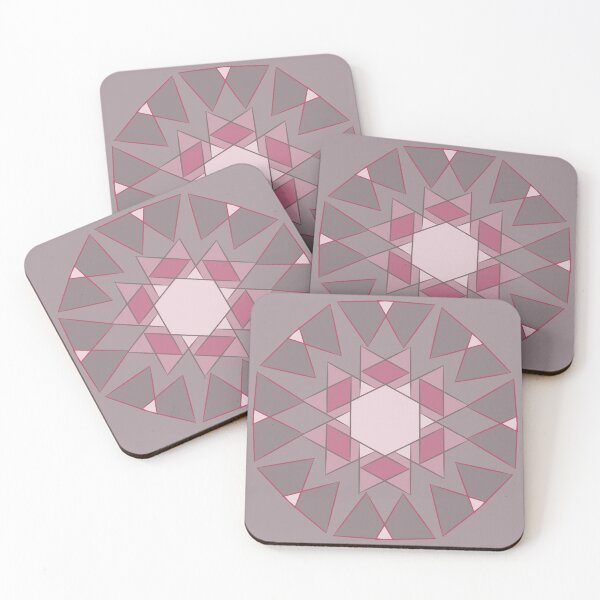 Item preview, Geometric Rose Mandala Pattern" veya "Modern Dusty Pink & Grey Symmetry designed and sold by SahmatArt.