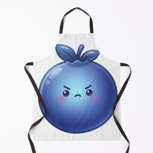 Item preview, Angry Blueberry Kawaii Sticker – Cute Minimal Mood Fruit Design designed and sold by Dakochaaan.