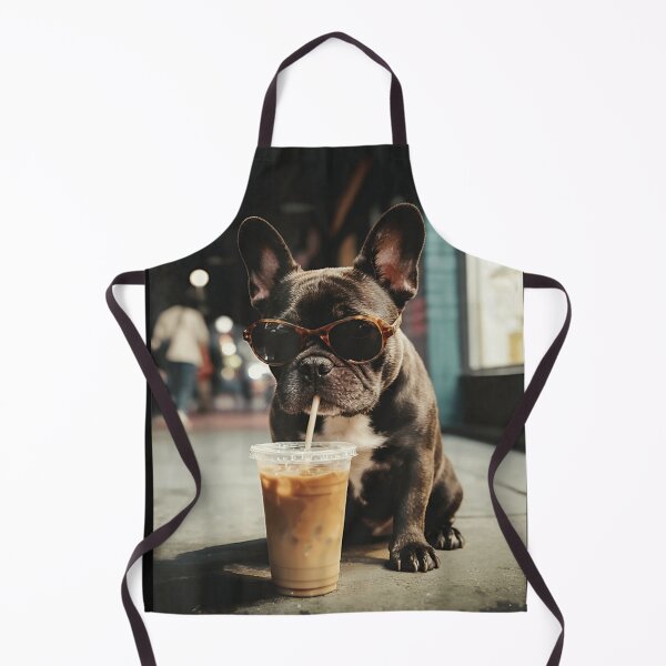 Item preview, Cool Frenchie Wearing Sunglasses Drinking Iced Coffee Aesthetic French Bulldog Puppy Pet Lover designed and sold by StanaLuis.