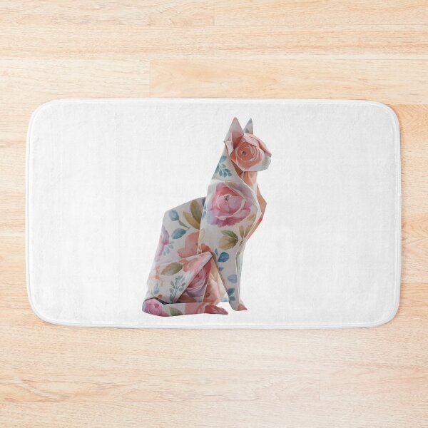 Item preview, Origami cat with flowers designed and sold by uunaa.