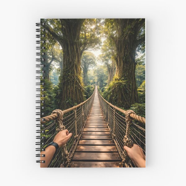 Item preview, Jungle Rope Bridge Adventure POV Nature Art designed and sold by KnitOfShadoF.