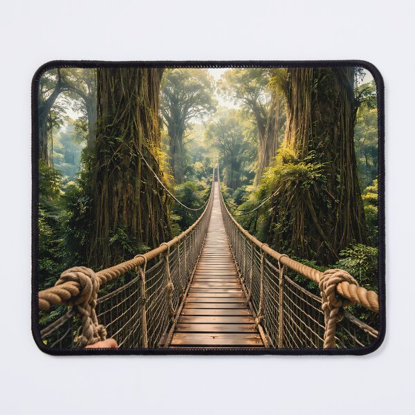 Item preview, Jungle Rope Bridge Adventure POV Nature Art designed and sold by KnitOfShadoF.