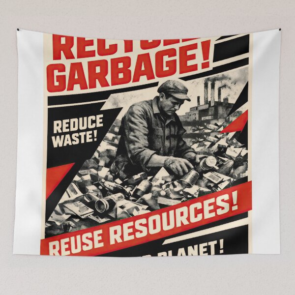 Item preview, Recycle for Tomorrow – Propaganda Style designed and sold by ForeverPrintsOK.