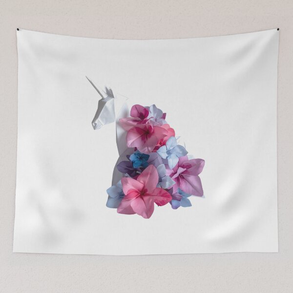 Item preview,  Origami unicorn with flowers designed and sold by uunaa.