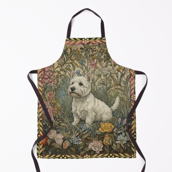 Item preview, Westie Dog in an Old Fashioned English Garden designed and sold by AntiqueImages.