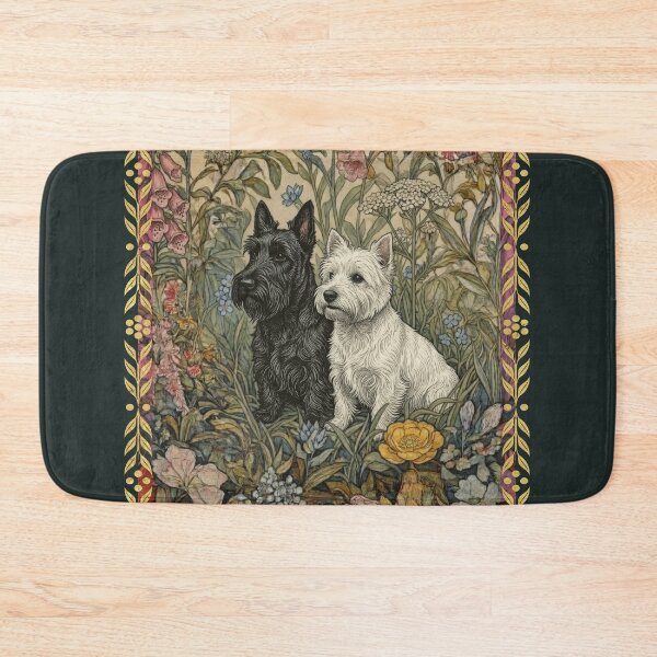 Item preview, Scottie Westie Dogs William Morris Cottagecore Art designed and sold by AntiqueImages.