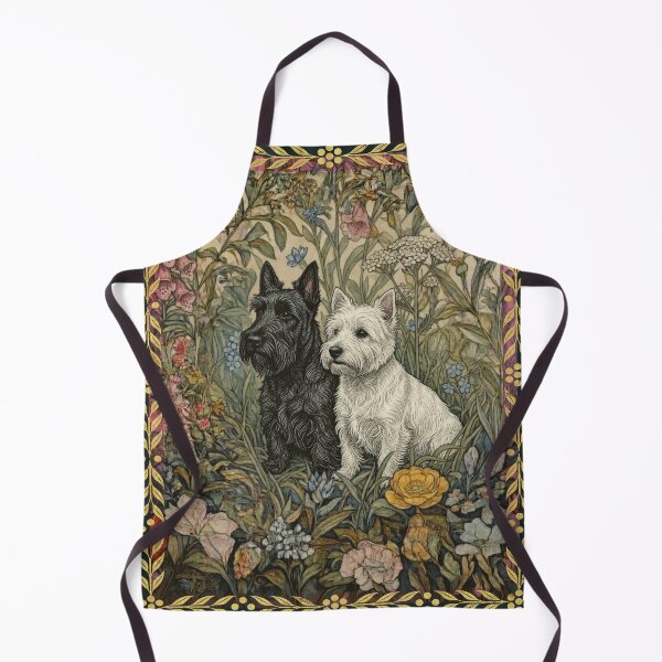 Item preview, Scottie Westie Dogs William Morris Cottagecore Art designed and sold by AntiqueImages.