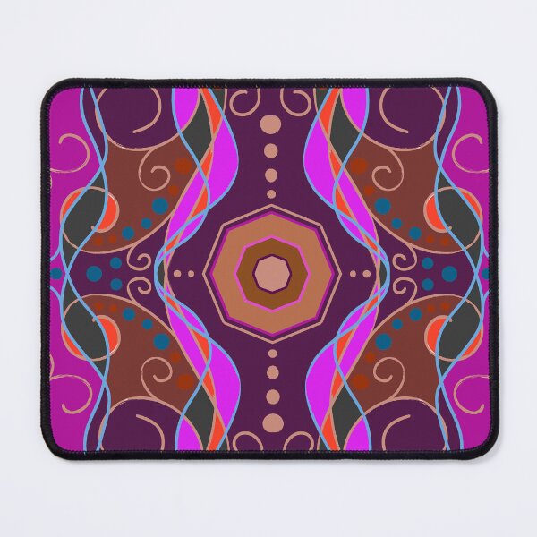 Item preview, Retro Dreamy Wave Pattern in Purple and Brown designed and sold by anamariafischer.