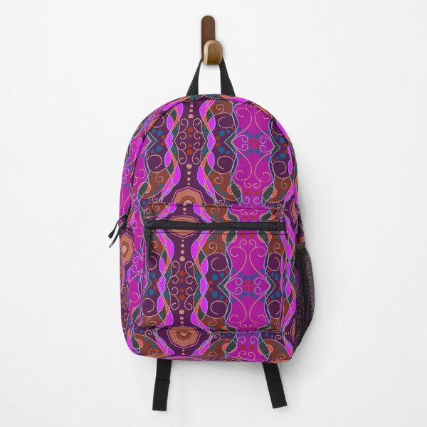 Item preview, Retro Dreamy Wave Pattern in Purple and Brown designed and sold by anamariafischer.