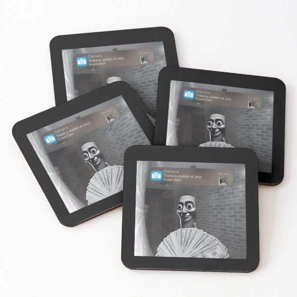 Item preview, Creepy Doorbell Camera Meme With Surreal Face Holding A Fan Of Cash designed and sold by Twindluzz.