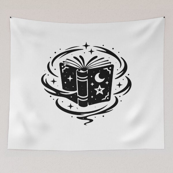 Item preview, Magical Spell Book Illustration – Witchy Celestial Grimoire Design – Moon & Stars Aesthetic designed and sold by MonkeyVibe.
