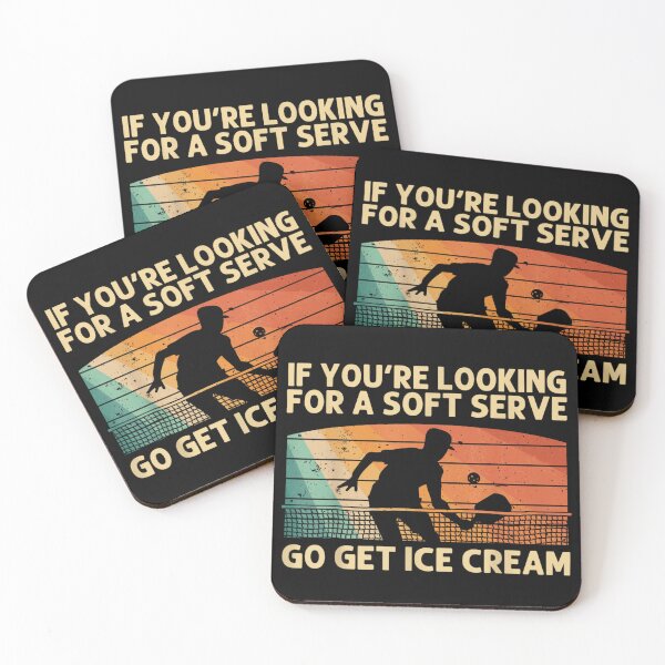 Item preview, Funny Pickleball Player Soft Serve Quote Retro Sunset Sport Athlete Design designed and sold by Twindluzz.