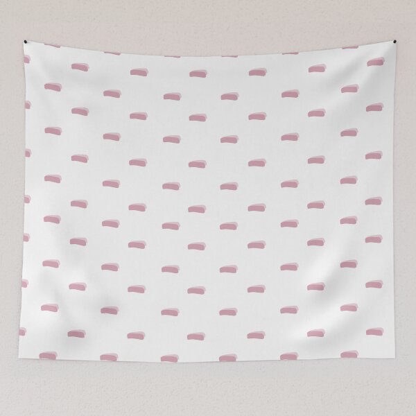 Item preview, Pastel Crimson Minimalist Dashes on White designed and sold by KSimpson838.