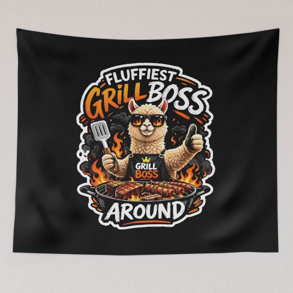 Item preview, Alpaca Grill Boss - Funny BBQ Design for Grill Lovers designed and sold by PeteLawliiet.