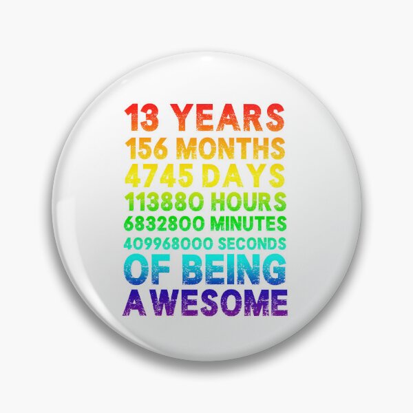 Item preview, 13 Years of Being Awesome - Official Teen Birthday Milestone Design designed and sold by Sun Sand & Sea Art.