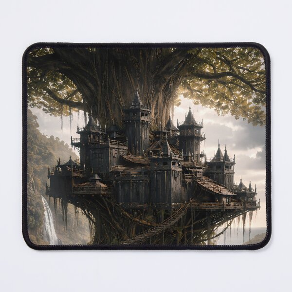 Item preview, Fantasy Treehouse Kingdom Coastal Nature Art designed and sold by KnitOfShadoF.