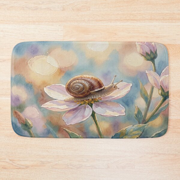 Item preview, Delicate Snail on Pink Blossom in Soft Pastel Dreamlight designed and sold by FotoworldEdel.
