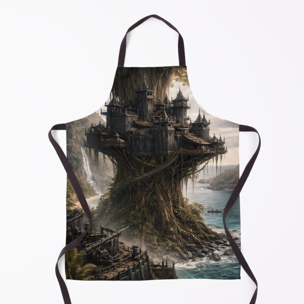 Item preview, Fantasy Treehouse Kingdom Coastal Nature Art designed and sold by KnitOfShadoF.