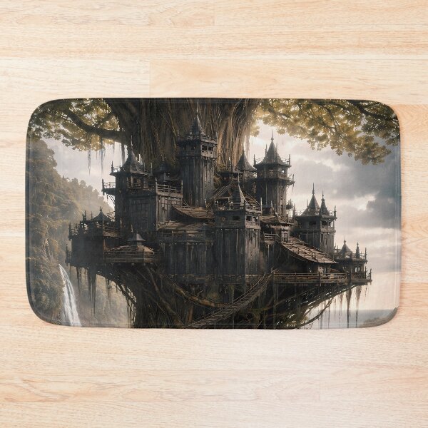 Item preview, Fantasy Treehouse Kingdom Coastal Nature Art designed and sold by KnitOfShadoF.