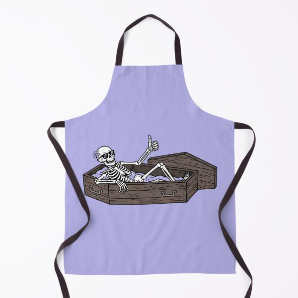 Item preview, Relaxed Skeleton in Coffin Funny T-Shirt, Cool Skeleton Resting with Sunglasses, Dark Humor Chill Design designed and sold by Raw Tigers.