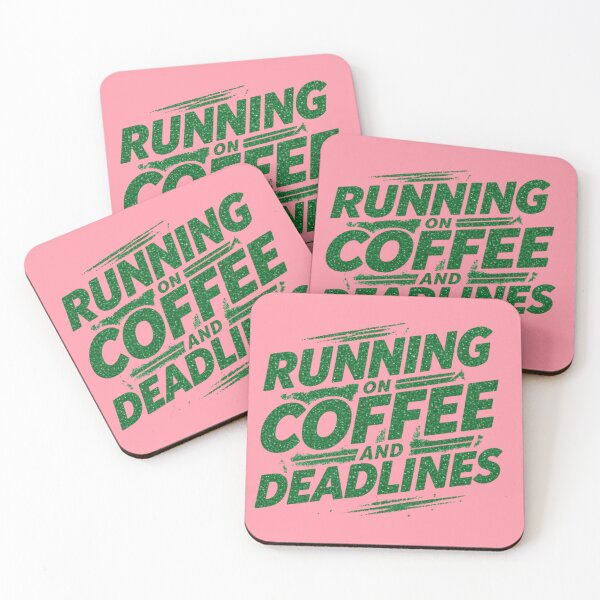 Item preview, “Running on coffee and deadlines.” - Ruddy designed and sold by Grixel's Paang Gala Shop.
