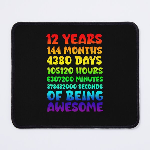 Item preview, 12 Years of Being Awesome - Time Flies Fun Birthday Milestone Design designed and sold by Sun Sand & Sea Art.