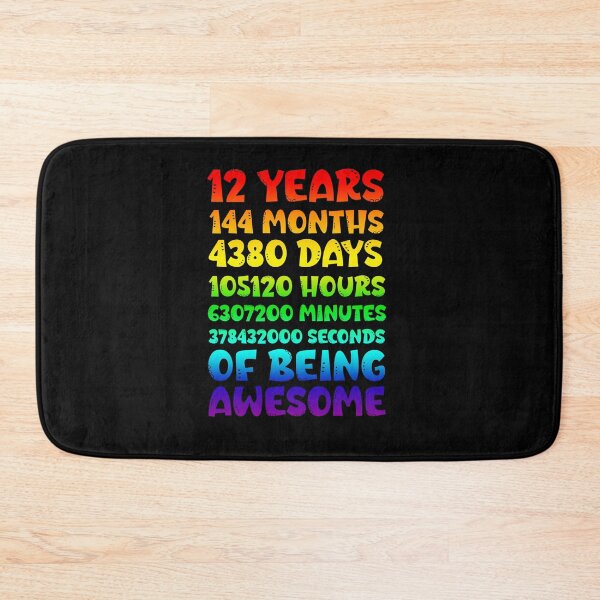 Item preview, 12 Years of Being Awesome - Time Flies Fun Birthday Milestone Design designed and sold by Sun Sand & Sea Art.